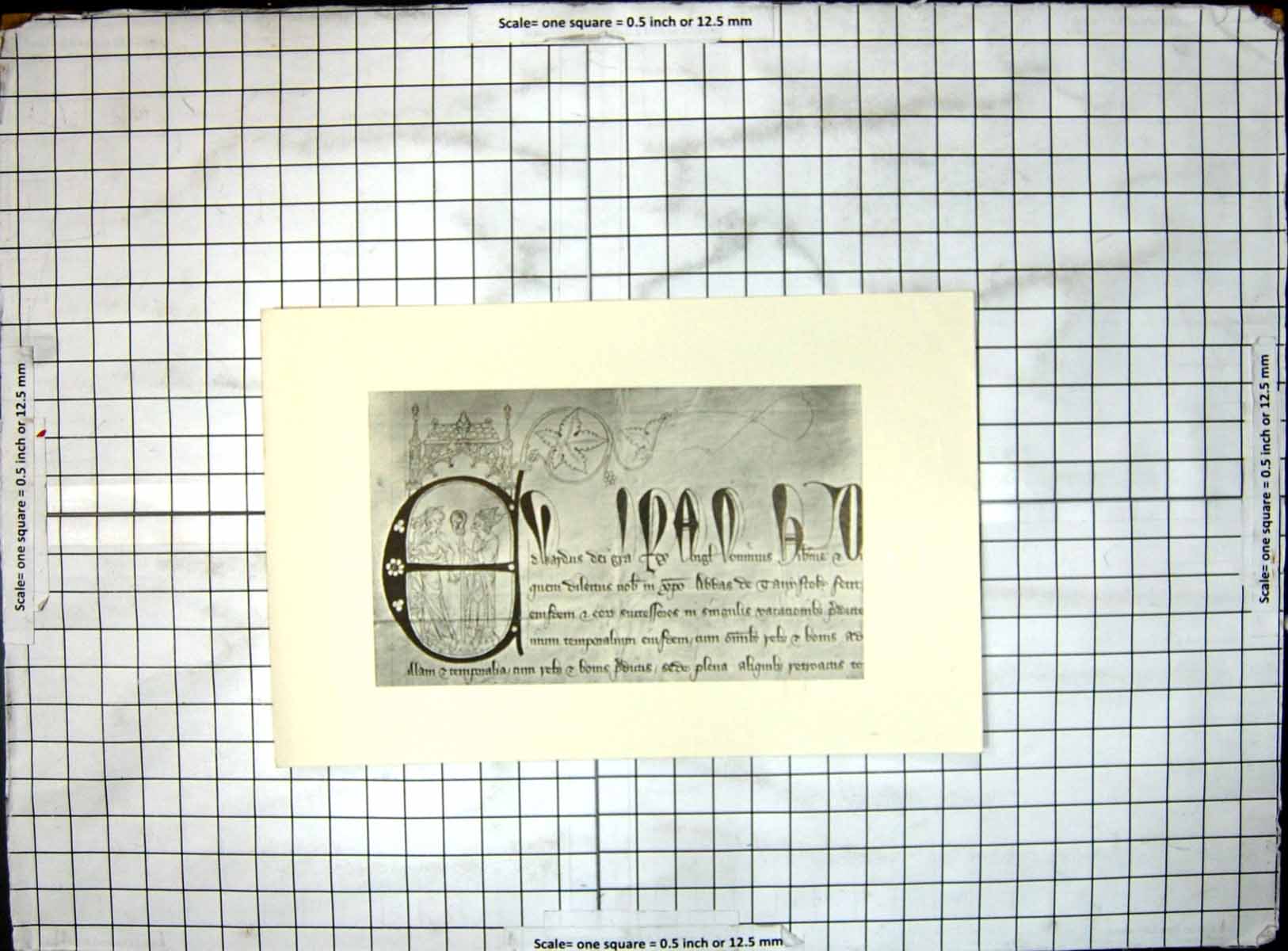 Original Old Antique Print Example Ols Style Handwriting