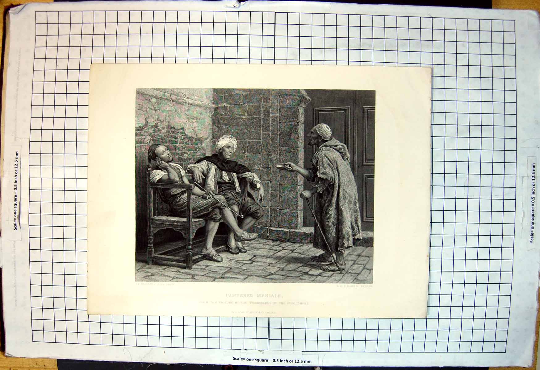 Old Antique Print Pampered Menials Hodgson Finden Slip On Shoes Man Bowl