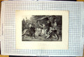 Old Print Nine Worthies Group Ladies Gentlemen Reclining Outdoors Canopy