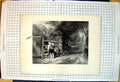 Old Print Rustic Civility Children Opening Gate For Horse Rider Trees Dog