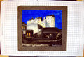 Antique Old Print Dieppe Castle Colour Painted Highlighted Pencil Mountboard