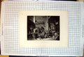Old Print Eine Baderstube A Tavern Man Treating Foot Jug Rustic Furniture