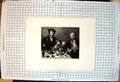 Old Familienbild Family Image Husband Wife Three Children Food Table