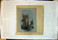 Antique Old Print Colour Two Men Upside Down Water Rifle Leaning Fence Pond