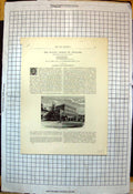 Antique Print Cliefden Buckinghamshire Front View Summer House Thames 1876 19th