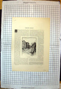 Old Antique Print Harrow School Fourth-Form From Byron'S Tomb West 1889 19th