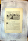 Old Palace Windsor Canon'S Houses Gateway Cloisters Statue Berks 1889 Victorian