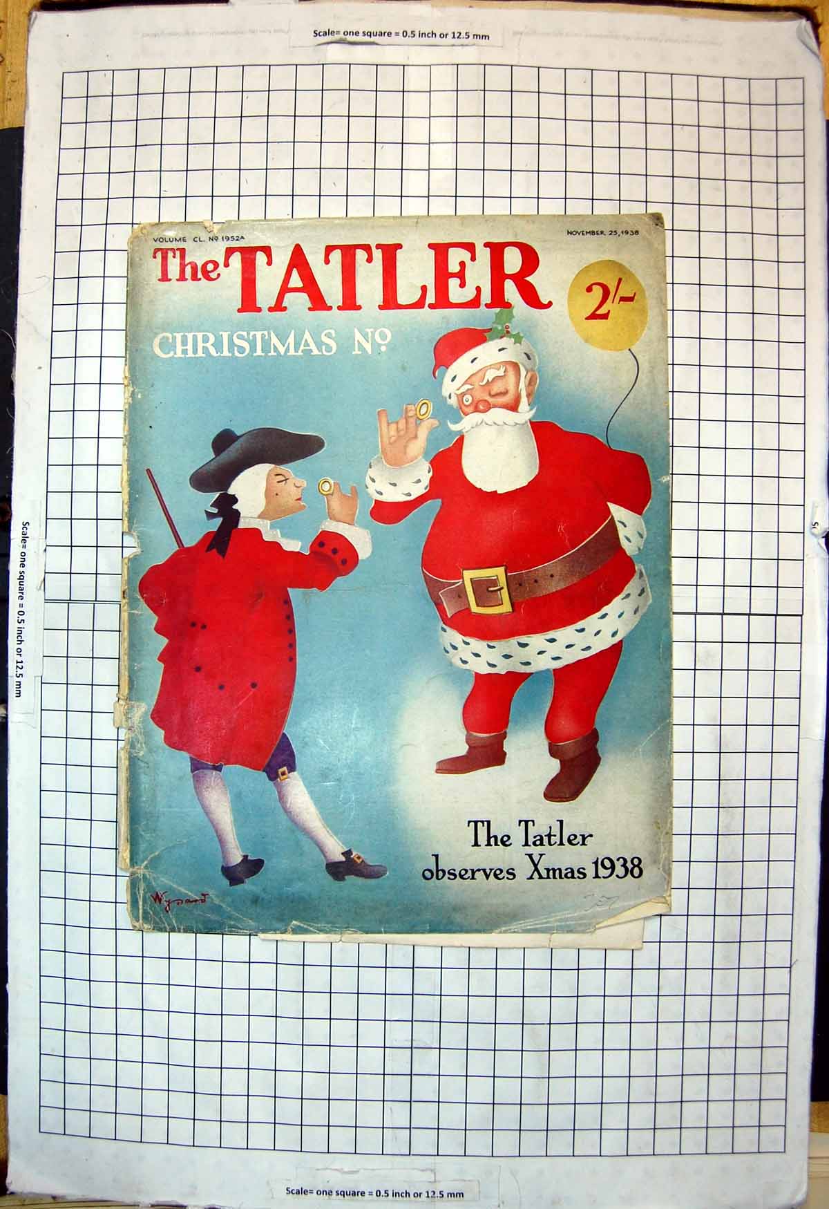 Print Tatler Covers Christmas Advert Vantella Shirts Whisky Black White 1938
