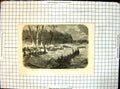 Old Print American War Federal Troops Fight Battery Civil Wars Ships 1862 19th