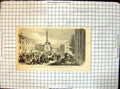 Original Old Antique Print Encampment Federal Troops Baltimore M Stephenson