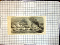 Old Print Flotilla Commodore Ferragut Destroying Forts Jackson St Philip
