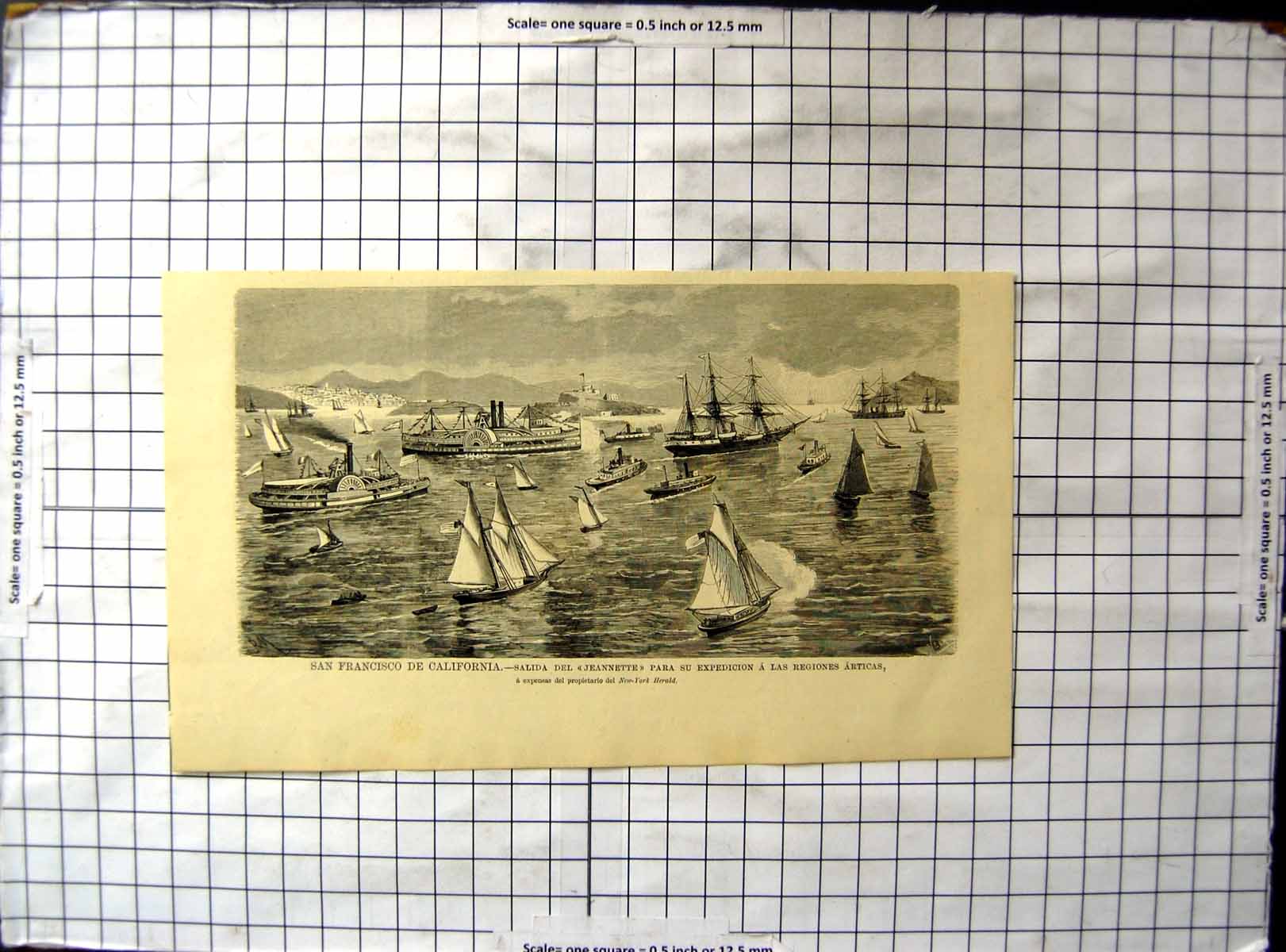 Old San Francisco California Ships Jeannette Expedition Arctic Region