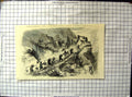 Old Print Mountain Pass China Carrying People Sedan Chairs Baskets Goods