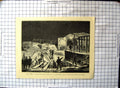 Old Antique Print New York Collapse Tunnel Jersey Rescue Work Carried Out