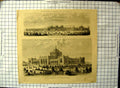 Old Antique Print Universal Exhibition Philadelphia View Palace Fine Arts