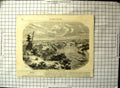 Original Old Antique Print Town Ottawa New Capital Canada Bridge River