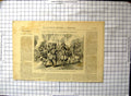 Original Old Antique Print Philadelphia Popular Masquerade Celebration Fiesta