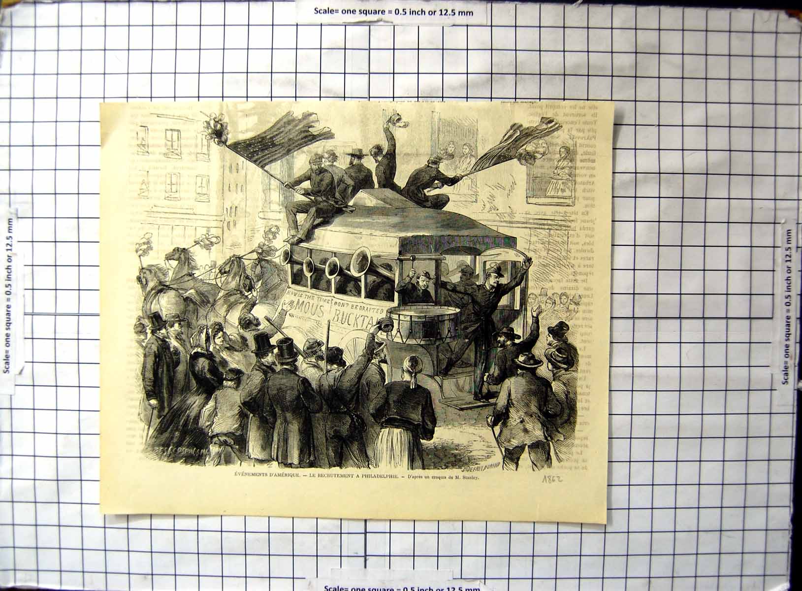 Old Now Time Don'T Be Drafted Recruiting Philadelphia M Stanley 1862 Victorian