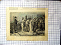 Old Antique Print Customs Black Citizens United States Wedding Ceremony