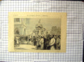 Antique Old Print Delhi India Procession Rogativa Sarogis GCarriage Hungry