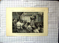 Original Old Antique Print Theatre Japan Theatrical Presentation Yedo 1894 19th