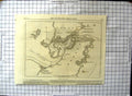 Antique Old Print Map Simonoseki Bay Japan Suwonada Sea Straits Capellen 1863