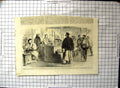 Antique Old Print Weighing Compensation Money China Release Murder British