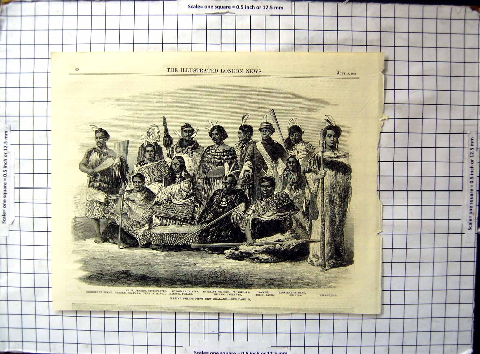 Old Native Chiefs New Zealand Horomana Te Atua Wiremu Pou Pomare1863 Victorian