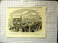 Antique Old Print Royal Marriage Festivities Christchurch New Zealand 1863 19th