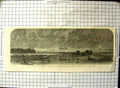 Antique Old Print War America Hatteras Spit Wreck City New York Bar Distance