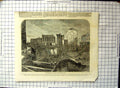 Original Old Antique Print Metropolitan Railway Fleet Ditch London