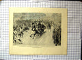 Old Print St Petersburg Ovacion Made Czar Alexander 11 Perspective Newsky