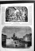 Antique Print Hostelry Auberge Vosges Interior Illuminations St Petersbourg