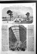 Antique Print Manchester Exhibition Painting Masterpieces Exterior Interior