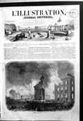 Old Fire At Legislative Palace Quebec Incendie Du Palais Legislatif 1854 19th