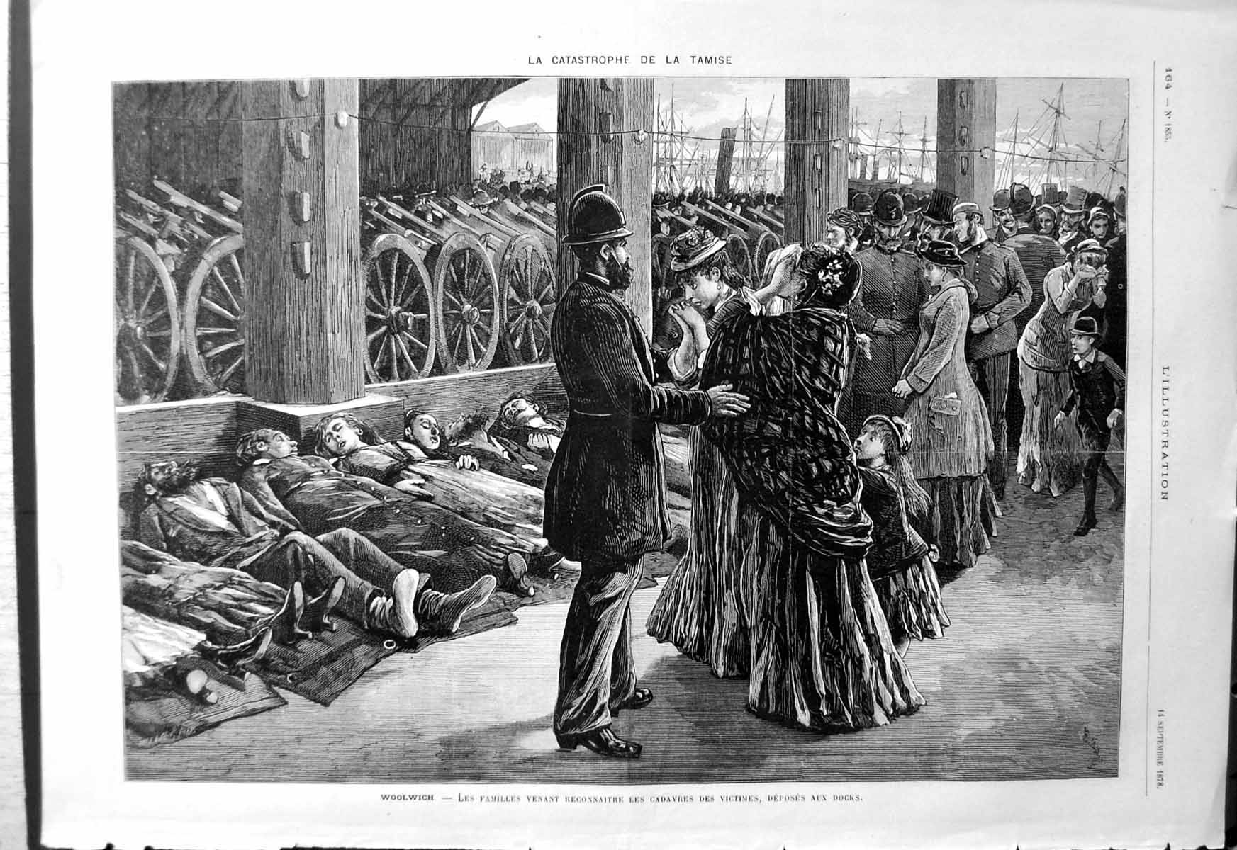 Old Woolwich Families Identify Bodies Victims Filing From Docks 1878 Victorian