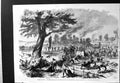 Antique Old Print American War Massacres Troops Successionistes Missouri 1862