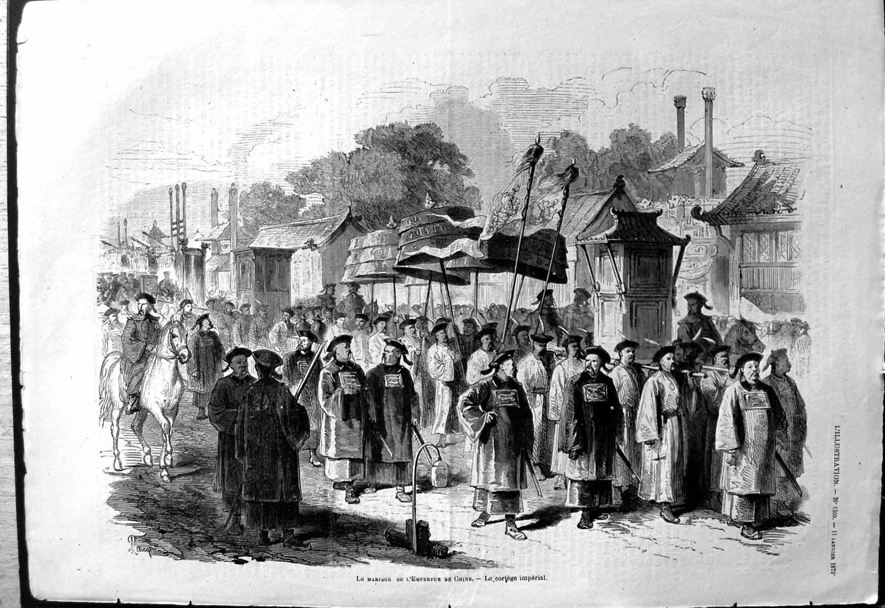 Old Imperial Procession Marriage Emperor China Empereur De Chine 1873 Victorian