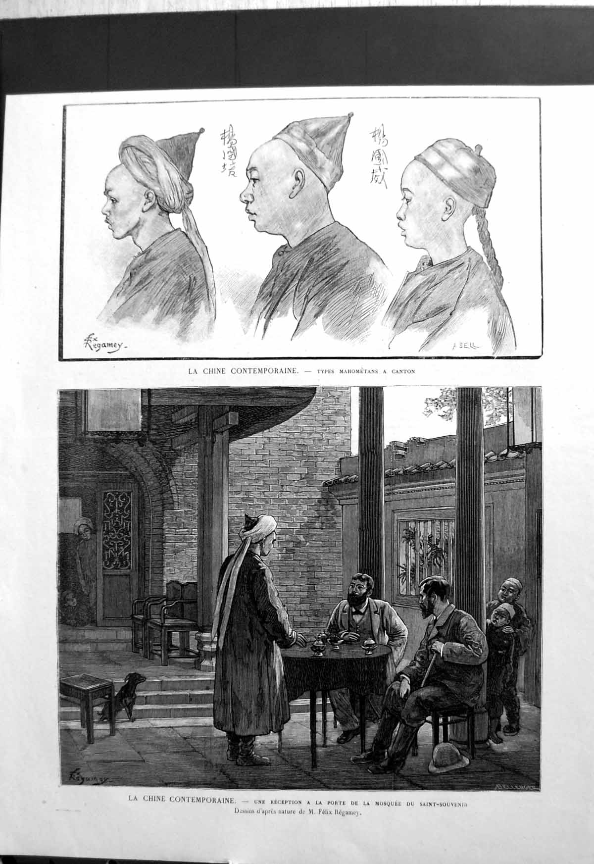 Old Contemporary Chinese Portraits Mohammedans Mosque Saint-Souvenir 20th