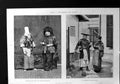 Antique Old Print Dress Customs Japan Actors Masked Play Walking Seller 1894