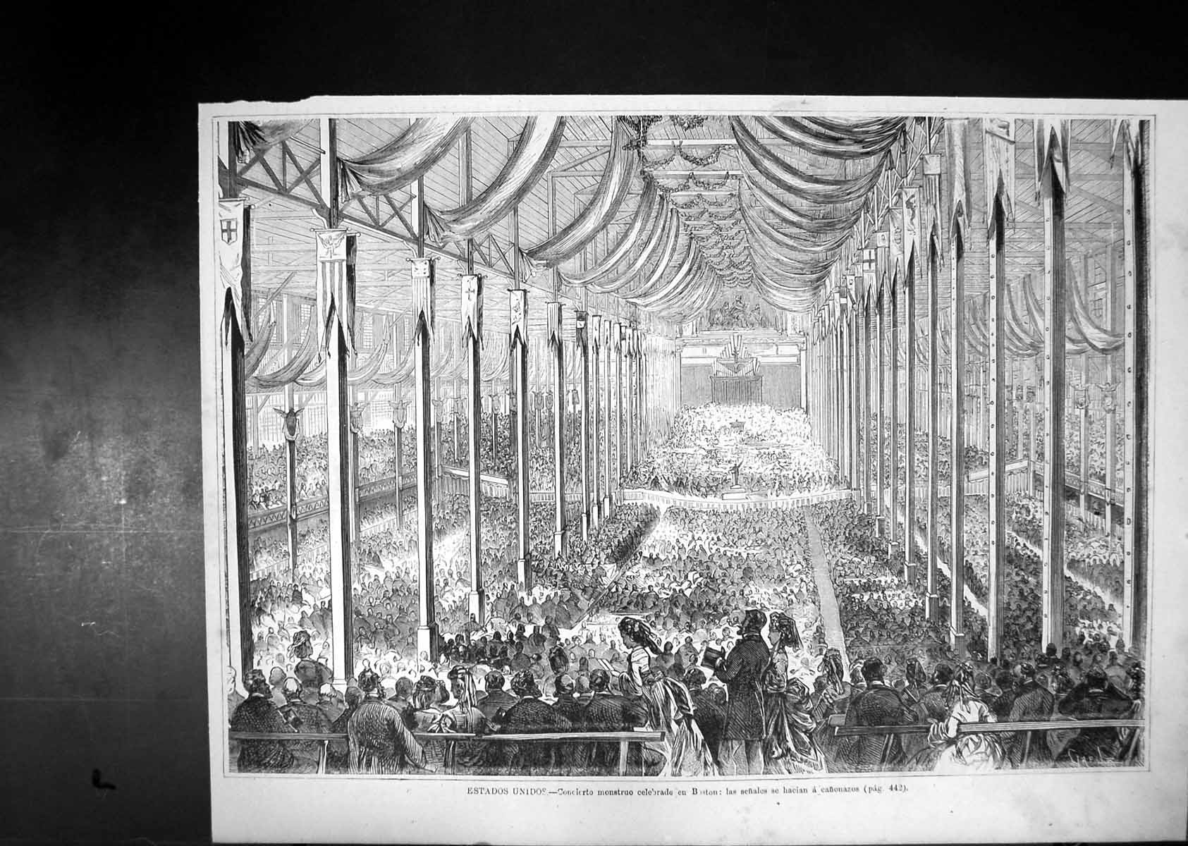 Old United States Huge Celebratory Concert Boston Hacian A Canonazos