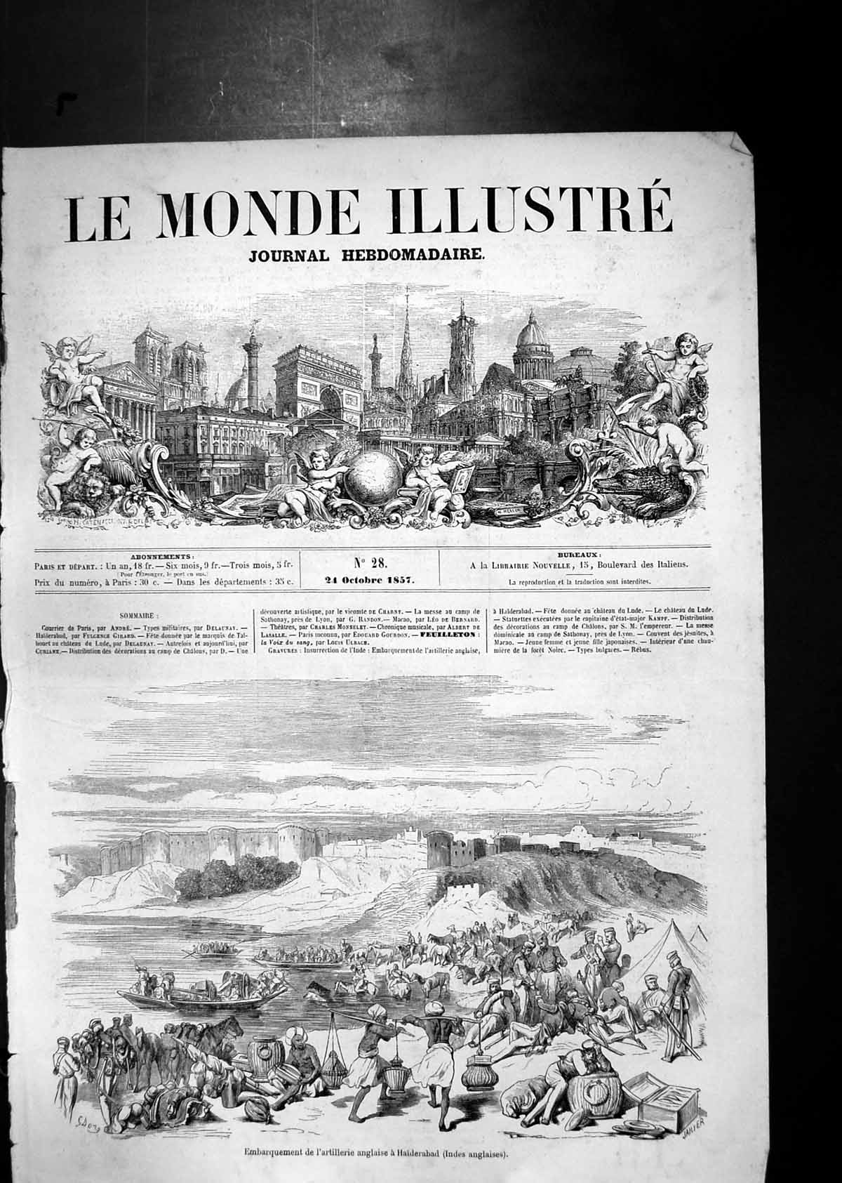 Old English Artillery Embark Haiderabad India Horses Siers Boats 1857 Victorian