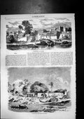 Old View Patna Ganges Shore Boats Buildings Edge Ougli Birds Elephant