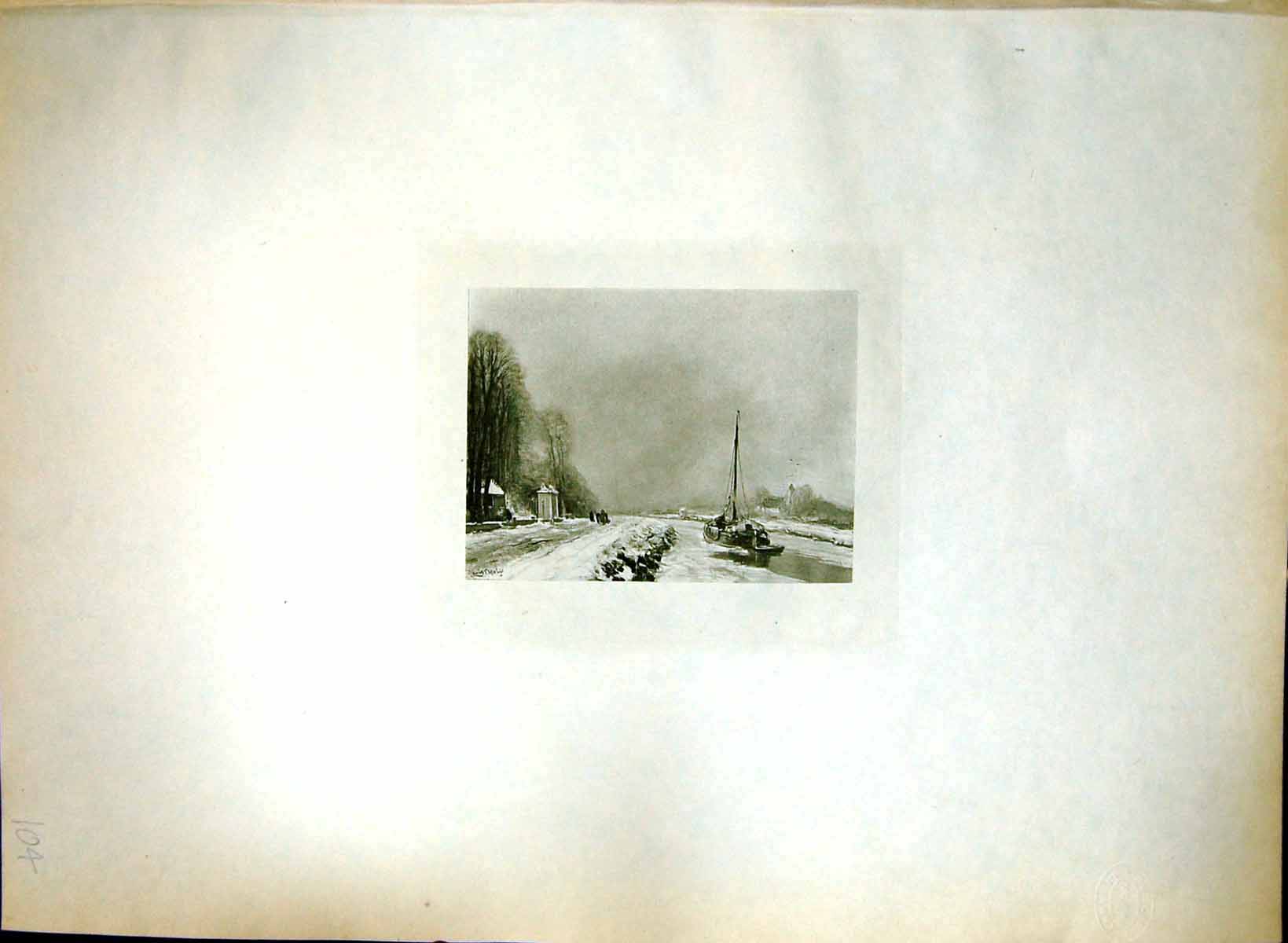 Old Print Winter Lodewijk Franciscus Hendrik Apol Painter Born Hague 1850 19th