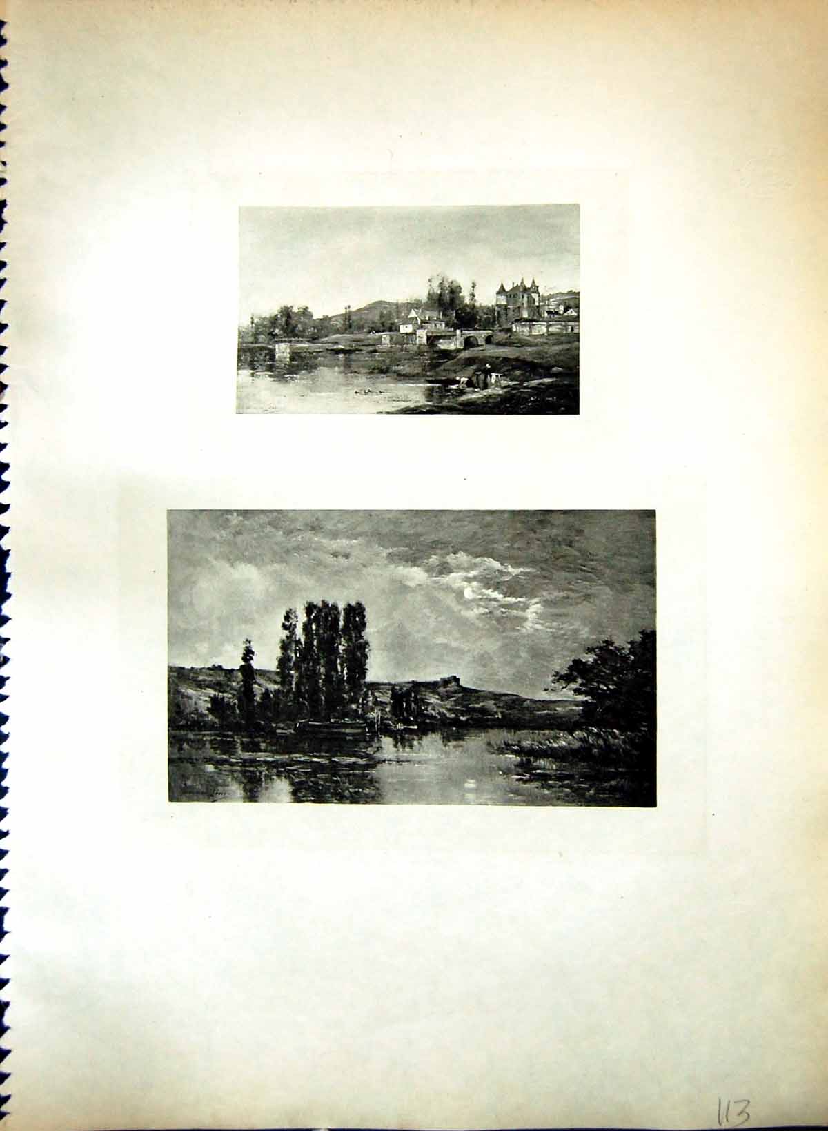 Old Chateau Effet De Nuit Bord De La SeinePaintings Maurice Levis