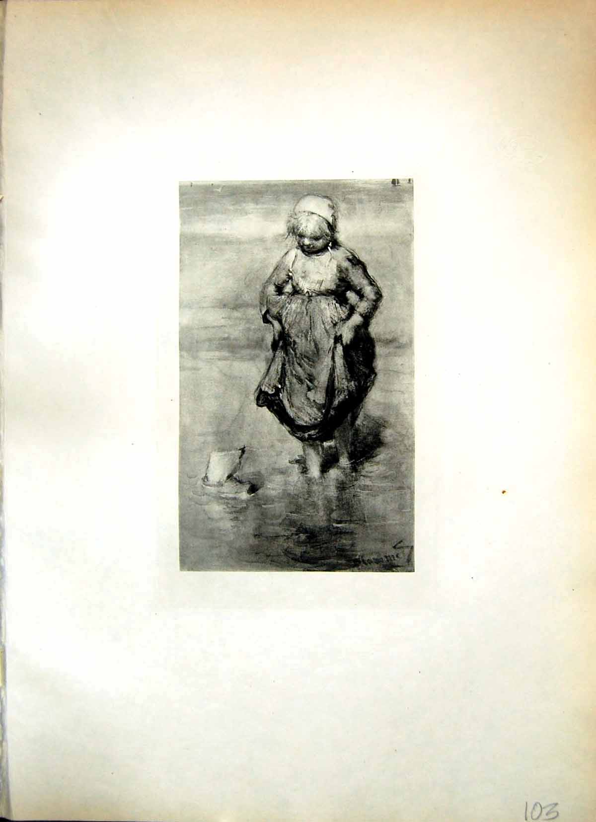 Old The Young Navigator B.J. Blommersgirl Hing Skirts Paddling Boat 103J