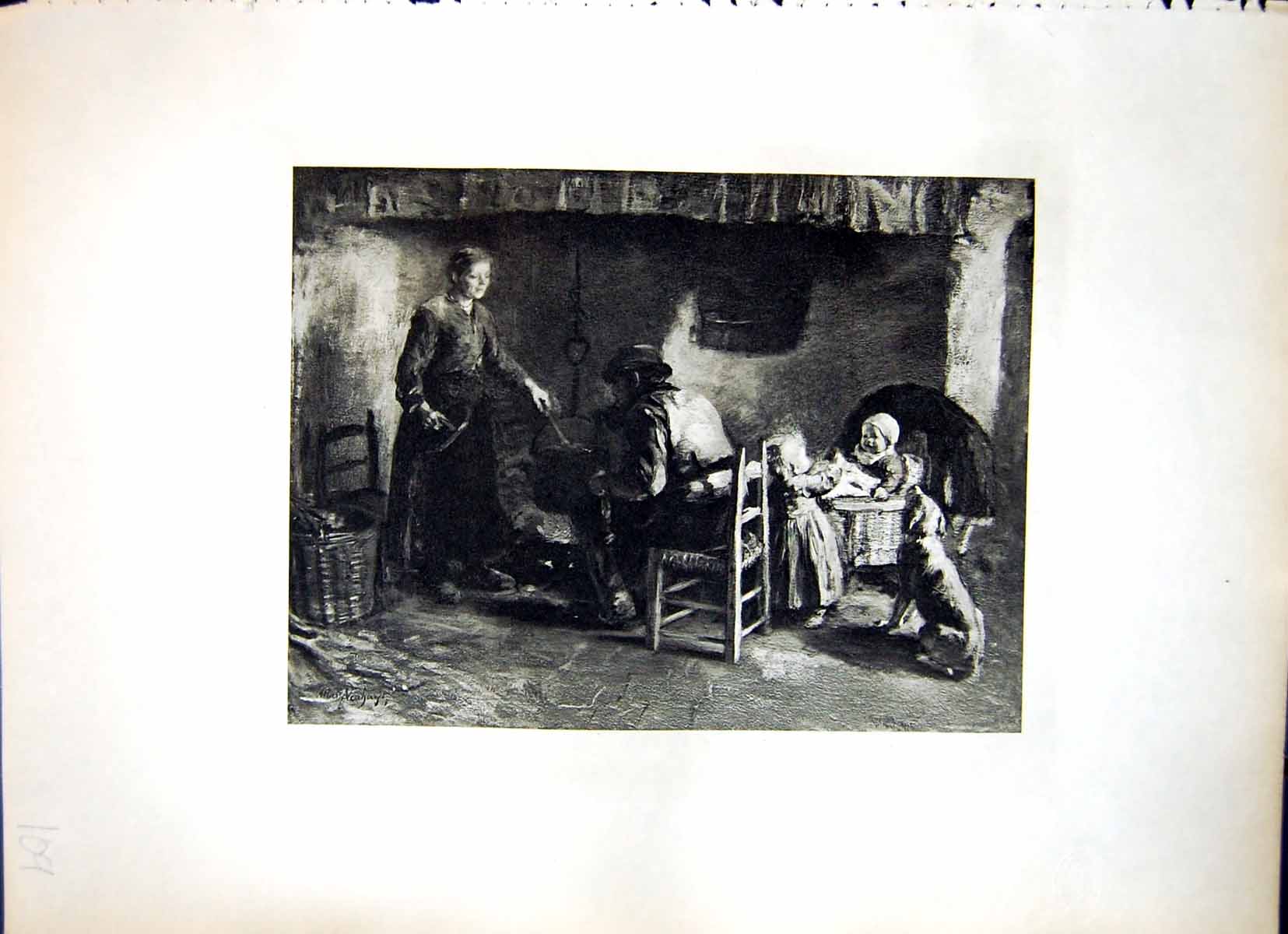 Old Preparing The Evening Meal Albert Neuhuijs Baby Toddler Parents 109J