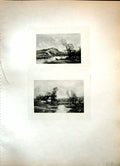 Old Print Le Village De Mount Joli Maurice Levis House And Pond Boat People 132J