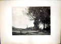 Old Landscape: Peasant With Red Cap J. -B. -C. Corot Trees Pathway 137J