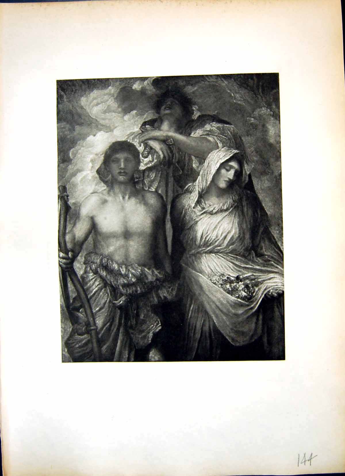 Old Time, Death And Judgement G.F. Watts Stalwart Youth Pale Lady 144J